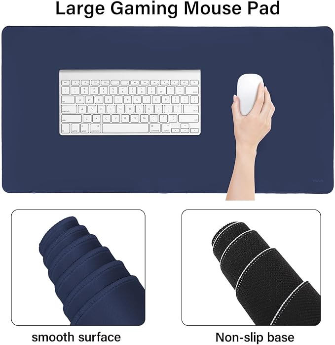 MOSISO Keyboard Mouse Pad Set Large Gaming Mouse Pad&ampRectangular Keyboard Wrist Rest&ampMousepad with Wrist Rest&ampCoaster Ergonomic Non-Slip&ampEasy Typing Pad with Curved Silicone Lining