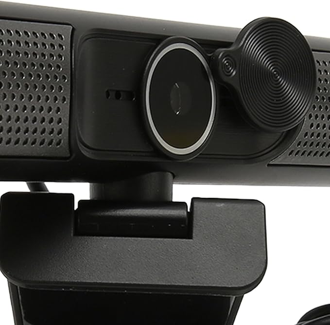 Pissente USB Webcam 2K Auto Focusing PC Camera with Noise Reduction Mic and HiFi Speaker for Desktop Laptop Video Chat Conference Streaming