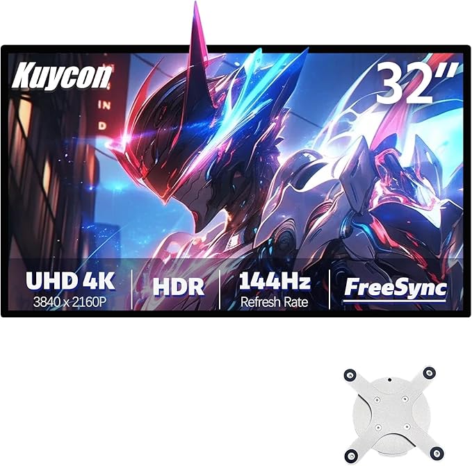 P32K 32 inch FHD (3840 x 2160) 4K 144HZ Gaming Monitor IPS Black Panel 1.07 Billion Colors 99% sRGB 5msHDR10G-Sync FreeSyncHDMIDPVESA178° Viewing Angle (Minimalist - Without Stand)