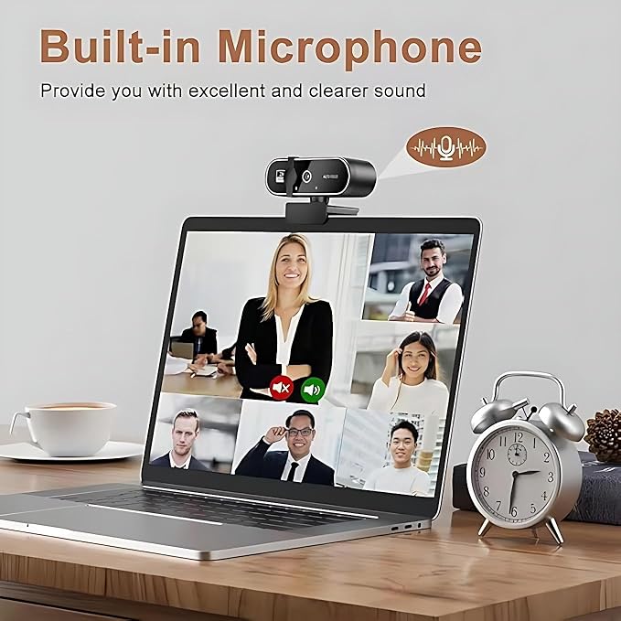 High-Definition Network Camera 1080P/2K/4K - Plug-and-Play USB Webcam for Online Teaching Live Streaming Remote Meetings &amp Video Calls