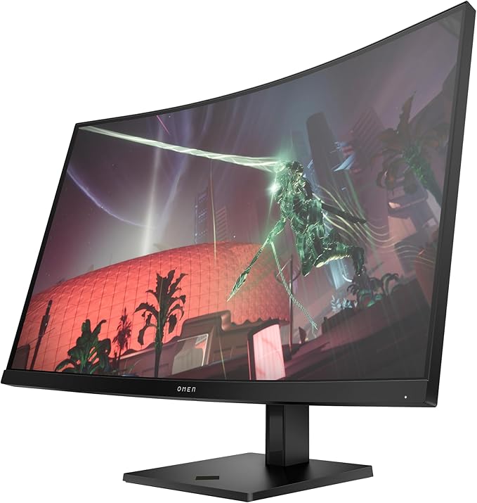 HP OMEN 32c QHD 165Hz Curved Gaming Monitor QHD Display (2560 x 1440) VA Panel 99% sRGB 90% DCI-P3 16:9 AMD FreeSync Premium Technology 32c (2023)