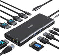 Dell HP USB C Docking Station - Dual/3 Monitor Triple Display 2X HDMI 4K DP Ethernet 6 USB PD SD/TF Audio Adapter 14 in 1 for Lenovo