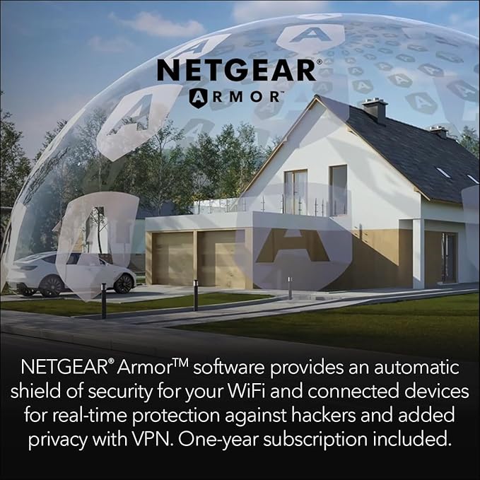 NETGEAR Orbi Tri-Band WiFi 6 Router (RBR860S) - Coverage up to 2700 sq. ft 100 Devices -10 Gig Internet Port - AX6000 802.11ax (up to 6Gbps) (Renewed)