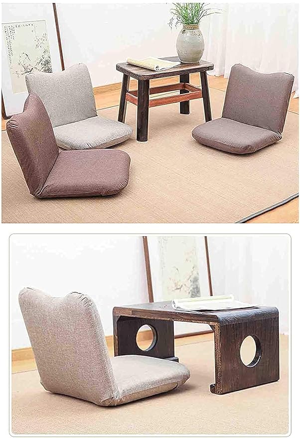 Floor Chair with Back Support Tatami Room Game Chair Legless Meditation Floor Seating Bay Window Lazy Chairs Lightweight
