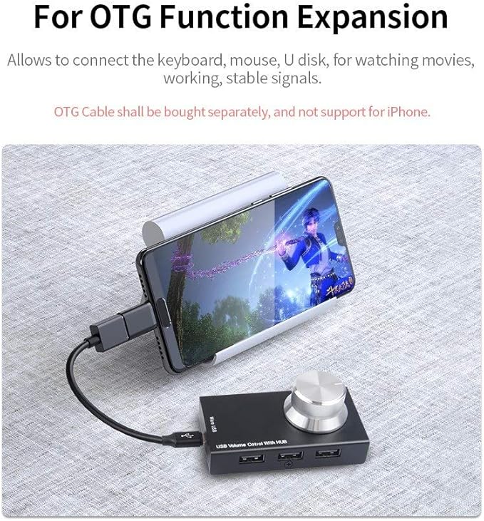 Audio Knob Multipurpose USB Multimedia Volume Controller Adjuster Metal Tablet One Key Mute Speaker Mini for Computer