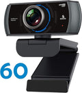 NexiGo N980P 1080P 60FPS Webcam with Microphone HD USB Computer Camera Built-in Dual Noise Reduction Mics 120 Degrees Wide-Angle for Zoom/Skype/FaceTime/Teams PC Mac Desktop (Renewed)