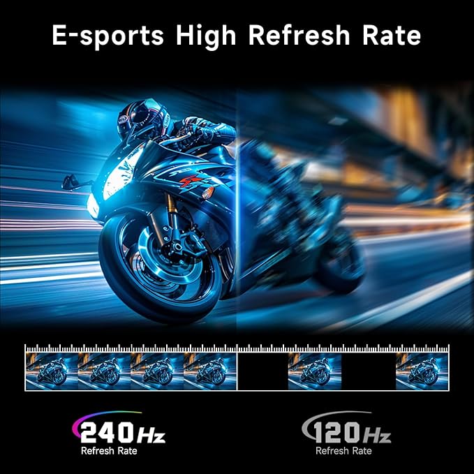 ArcticPro Gaming Monitor 100Hz 240Hz FHD 1080p 1ms Adaptive sync 3000:1 Contrast PC Monitor 3-Sided Frameless Ultra Slim 120% sRGB Bluelight Filter