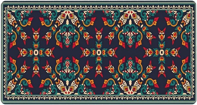 Traditional Moroccan Tile Desk Cover MatExtended Large Mouse PadComputer Laptop Mat Desk Decor for Office Game Home 30x16 Inch