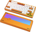 KEEBMONKEY WOBKEY Rainy 75 Aluminum HMX/JWK Switches Mechanical Keyboard with Superior Acoustics Wired BT 2.4G Wireless Connectivity (Pro Orange(Mirrored Glass Weight))