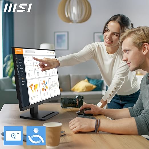 msi PRO MP243L E14 24-inch IPS 1920 x 1080 (FHD) Gaming Office Monitor 144Hz Adaptive-Synch HDR Ready HDMI VGA PortVESA Mountable Tilt 4-Side Slim Bezel1ms Black