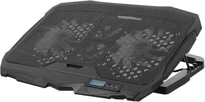 DOITOOL Adjustable Laptop Cooler High-Speed Silent Fan RGB Lighting Design Ventilated Support Stand for Gaming and Work Use Compatible Laptops