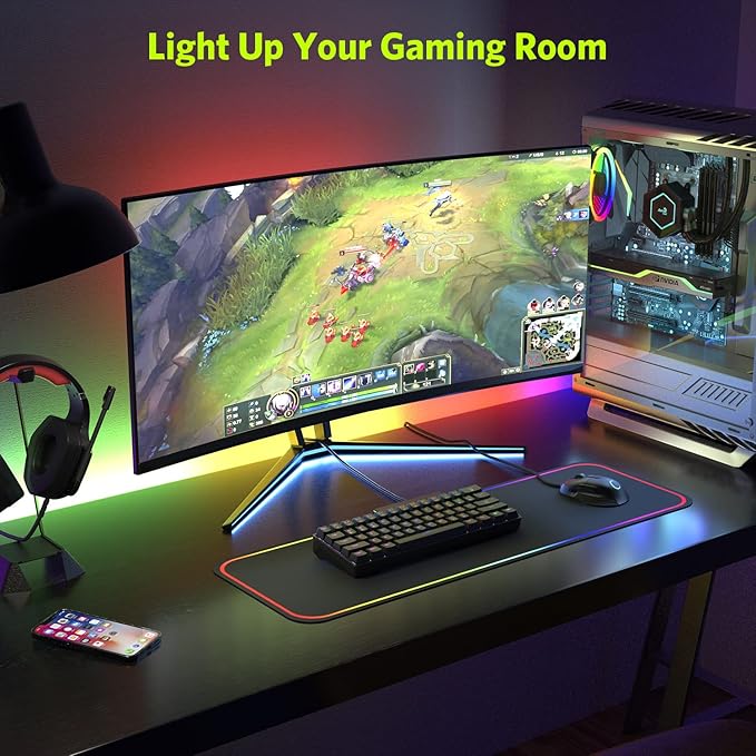 61 Keys RGB Wireless and Wired Mechanical Gaming Keyboard with Blue Switches Audible Click Sound Rainbow Portable Compact Mini Office Keyboard for Windows PC Gaming (F-SG61)