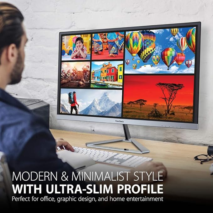 ViewSonic VX2776-SMHD 27 Inch 1080p IPS Monitor with FreeSync Ultra-Thin Bezels HDMI and DisplayPort