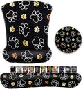 Ergonomic Mouse Pad with Wrist Support Gel Mouse Pad Non-Slip Laptop Computer Keyboard Mousepad for Office &amp Home Cute Cat Paws Design Memory Foam Keyboard Wrist Rest Dog Paw Prints Gold White