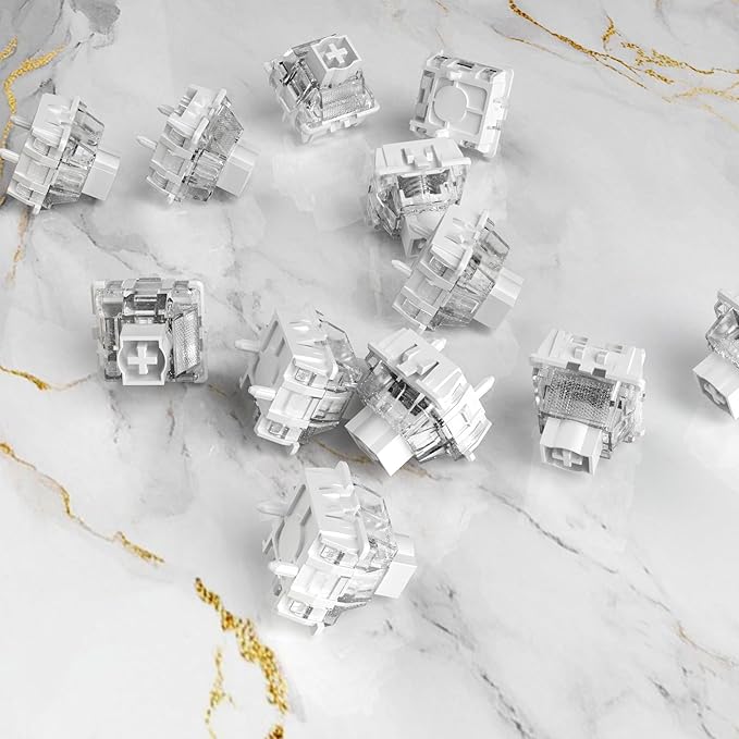 Zhouwang Magnetic Moonlight White Hall Effect switches Linear Factory Pre-lubed Freely Setting Pre-TraveSwitches for Magnetic Gaming Keyboard（108PCS）