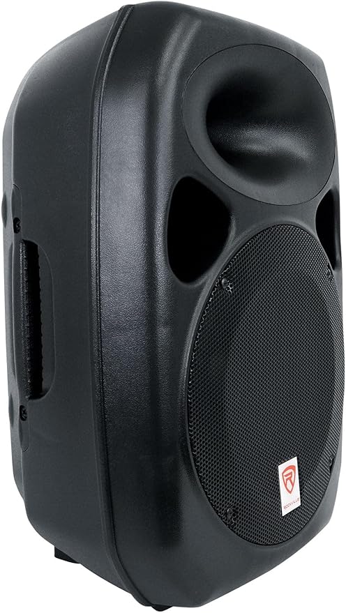 Rockville RPG122K Pair 12 1000W Powered Speakers Bluetooth Wired Mic Speaker Stands Cables Built-in Mixer TWS Linking for DJs Karaoke Events