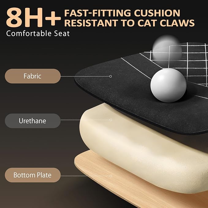 GTPLAYER Gaming Chair with Footrest Big and Tall Game Chair High Back Computer Office Chair with Lumbar Support for Adults Ergonomic Swivel Games Chair with Cushion Gaming Fabric Black