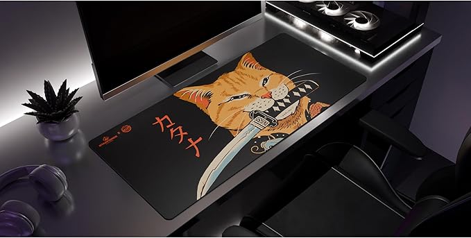 Cat Ana Gaming Desk Mat – Large Extended Mouse &amp Keyboard Pad