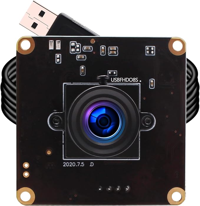 ELP 2MP High Speed USB Camera Module for Computer - 1080P Mini UVC USB2.0 Webcam Board CMOS OV4689 Video CCTV Industrial PC Camera for Laptop - High Frame Rate 260fps 120fps 60fps