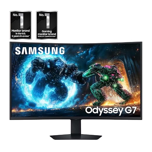 Samsung 37” Odyssey G7 (G75F) 4K UHD Resolution 165Hz Curved Gaming Monitor 1ms Response Time (GtG) VESA DisplayHDR™ 600 AMD FreeSync™ Premium Pro LS37FG75DENXZA 2025
