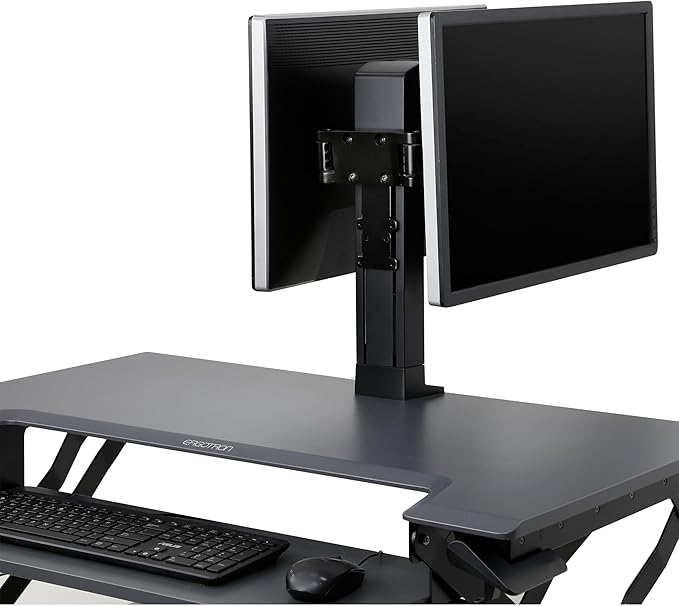 Ergotron – Dual Monitor Double Hinged Bow – Add-on for WorkFit Monitor Kits