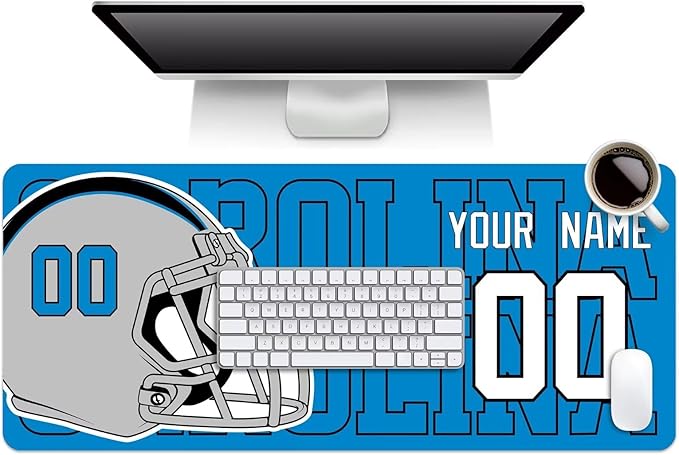 ANTKING Carolina Mouse Pad for Men Women Youth Gifts Custom Name and Number Desk Pad