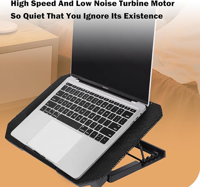 Laptop Cooling Pad for 12-17.3 Inch Laptop with 8 Quiet Fans &amp 360° Rotation Cooling Height Adjustable Laptop Cooler Stand (Pink)
