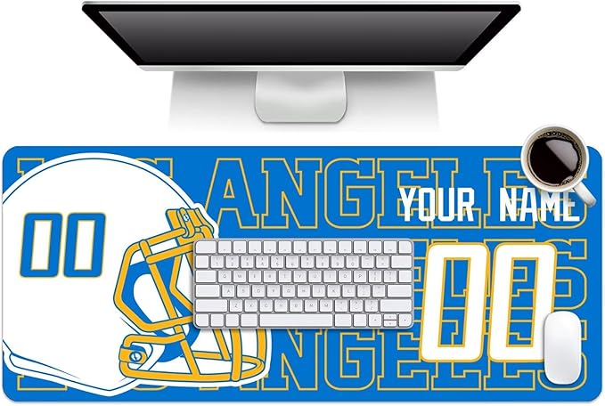 ANTKING Los Angeles Mouse Pad for Men Women Youth Gifts Custom Name and Number Desk Pad