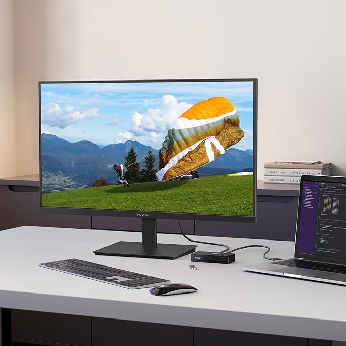 KOORUI 23.8 Inch 144Hz IPS Computer Monitor Full HD 1920 x 1080p Ultra-Slim Display with HDMI VGA Adaptive Sync 99% SRGB VESA 100x100mm Eye Care Tilt Black E2411K