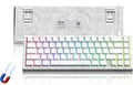 Womier M68 HE V2 Rapid Trigger Keyboard 60% Percent Hall Effect Topographic Gaming Keyboard Wired RGB Custom Mechanical Key Board with Magnetic Switch PBT Keycaps for Mac/Win (White)