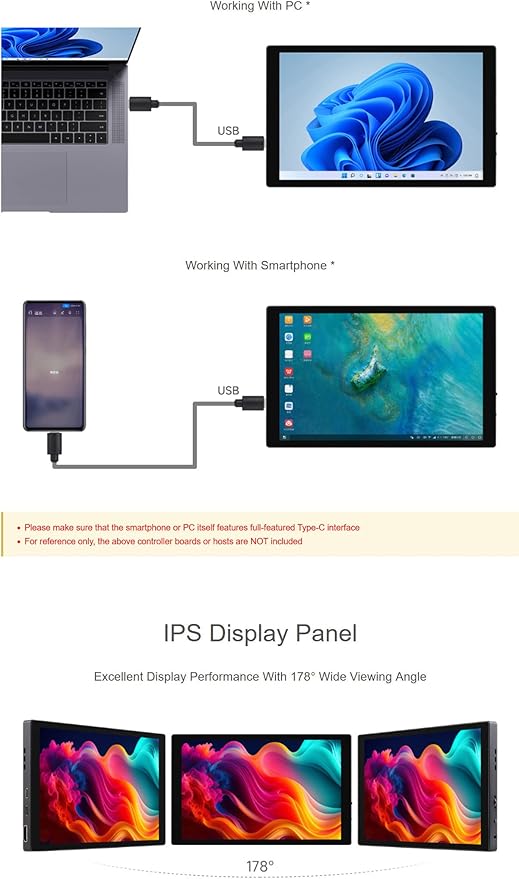 8inch 1280×800 IPS Capacitive Touch Display for Raspberry Pi Jetson Nano Smartphone with Optical Bonding Toughened Glass Panel Interface HDMI Type-C Hi-Fi Speaker (8HP-CAPLCD Monitor)