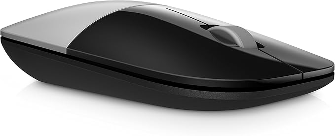 HP Z3700 G2 Wireless Mouse - Natural Silver Sleek Portable Design fits Comfortably Anywhere 2.4GHz Wireless Receiver Blue Optical Sensor Wins PC Laptop Notebook Mac Chromebook (66Z09AA#ABL)
