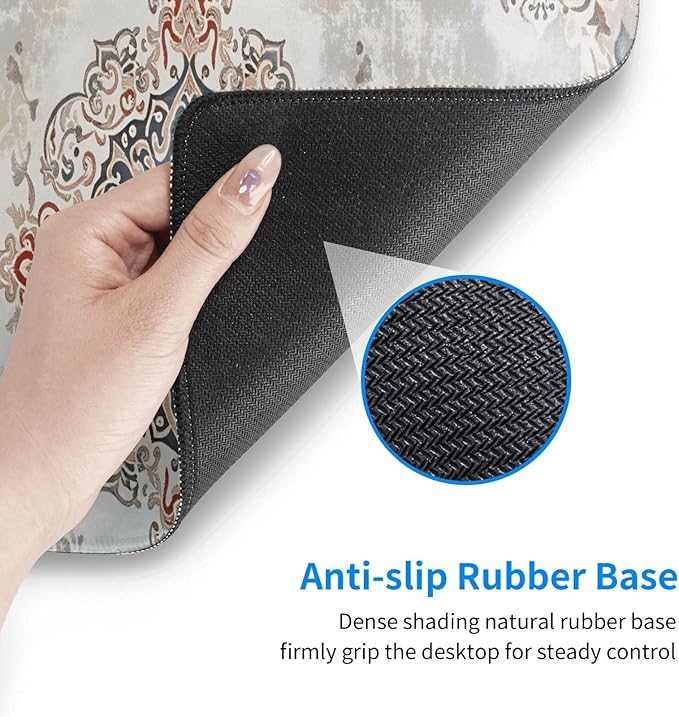 Boho Chic Desk Cover MatExtended Large Mouse PadComputer Laptop Mat Desk Decor for Office Game Home 30x16 Inch