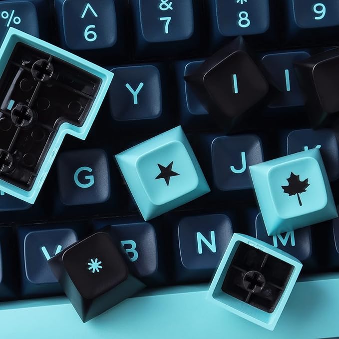 Hyekit Custom Keycaps - Doubleshot Keycaps Godzilla SA Profile 170 Key Set for Mechanical Keyboard US and UK Layouts 2.25u 2.75u 3u 6.25u 7u Spacebar(Monster)