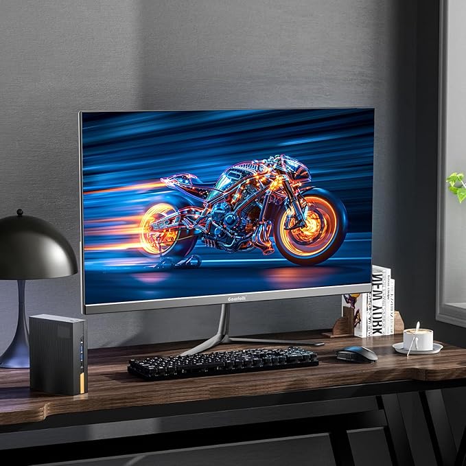 Gawfolk 24.5 Inch PC 300Hz Gaming Monitor FHD 1080p ScreenAdaptive Sync1ms Without Bezel 98% sRGB 178 ° Angle View HDMI、DisplayPort Compatible with wall mounting 75 * 75MM - Black