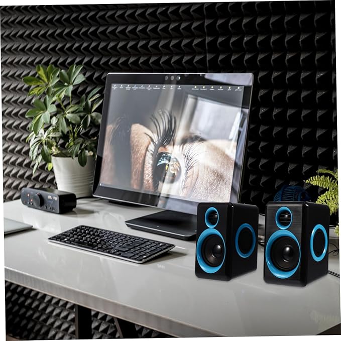 TEHAUX Mini Loudspeaker Box USB 2.0 Computer Speakers for Desktop Laptop Notebook Pc Compact Mini Speaker with Dc 5v Power Home Office Audio Accessories