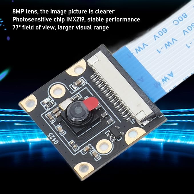 8 MP Camera Module 3280x2464 Resolution 1.88mm Lens Screw Mounting - High Definition Imaging Compact Size Ideal for Face and License Plate Recognition
