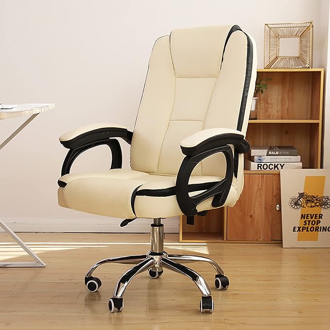 Office Chair Gaming Chair Computer Chair PU Leather Office Chair Ergonomic Comfortable Home Armchair Conference Chair Height AdjustableHigh Back Computer ChairSwivel Task Executive Chair f