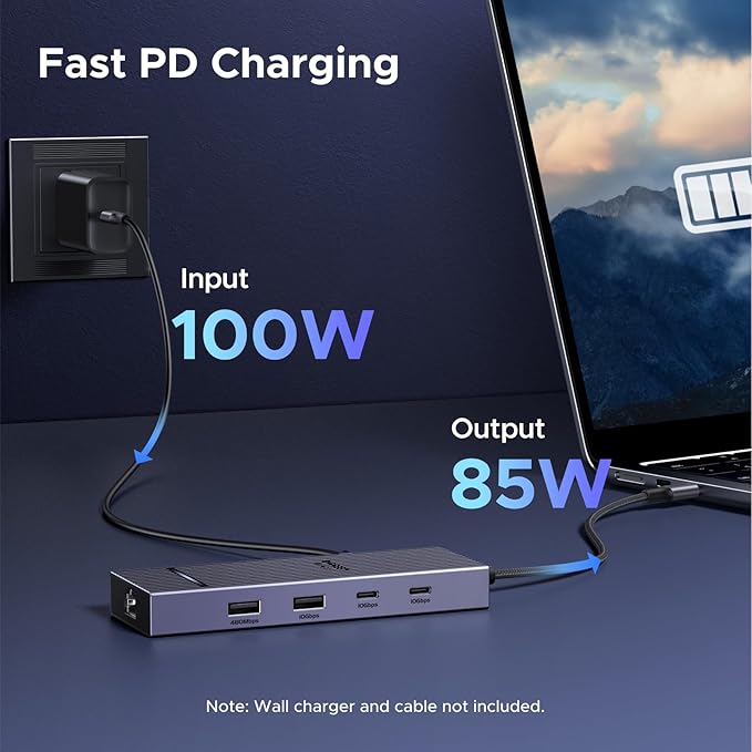 UGREEN Revodok Pro 7 in 1 USB-C Hub to DisplayPort 4K 60Hz 100W Power Delivery 10Gbps USB-A and USB-C 3.2 for MacBook Pro/Air iPad Pro Thinkpad Rog Ally and More.