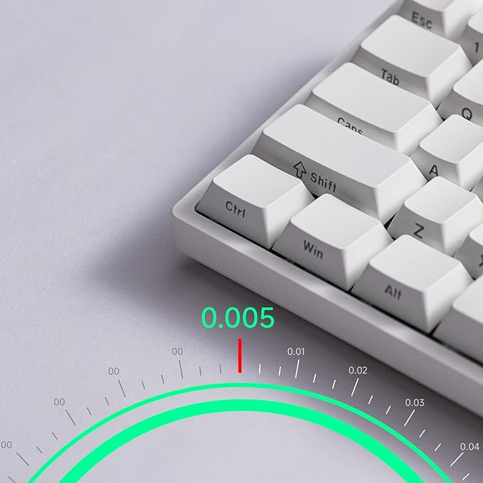 MONSGEEK FUN68 Rapid Trigger Gaming Keyboard 8k SP HE Tri-Mode 65% White Keyboard Glare Magnetic Switch