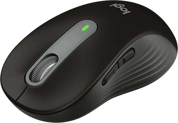 Logitech Signature M650 Wireless Mouse - for Small to Medium Sized Hands 2-Year Battery Silent Clicks Customizable Side Buttons Bluetooth Multi-Device Compatibility - Black (Renewed)
