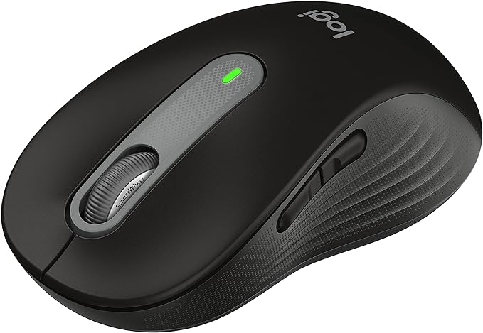Logitech Signature M650 Wireless Mouse - for Small to Medium Sized Hands 2-Year Battery Silent Clicks Customizable Side Buttons Bluetooth for PC/Mac/Multi-Device/Chromebook - Black