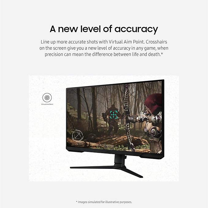 Samsung 27-Inch Odyssey G3 (G30D) Series FHD Gaming Monitor 1ms 180Hz AMD FreeSync Adjustable Stand Black Equalizer Virtual Aim Point Eye Saver Mode Flicker-Free LS27DG302ENXZA