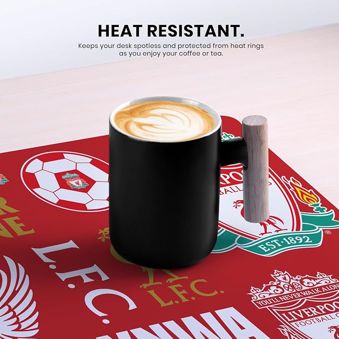 Head Case Designs Officially Licensed Liverpool Football Club Sticker Collage Graphics 37.4 x 15.75 x 0.16 inches (900 x 400 mm) - XL Gaming Office Desk PC Keyboard Mouse Mat Pad
