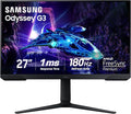 Samsung 27-Inch Odyssey G3 (G30D) Series FHD Gaming Monitor 1ms 180Hz AMD FreeSync Adjustable Stand Black Equalizer Virtual Aim Point Eye Saver Mode Flicker-Free LS27DG302ENXZA
