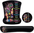 Ergonomic Mouse Pad with Wrist Support Gel MousePads Comfortable Wireless Mouse pad Pain Relief Mousepad with Non-Slip Rubber Base African American Woman Black Women