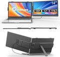 Teamgee 14 Inch Laptop Screen Extender 1080P FHD Laptop Monitor Extender Portable Monitor for Laptops 13-17.3 with USB-C/HDMI Port Plug &amp Play for Windows/Mac/Android/Switch/PS5