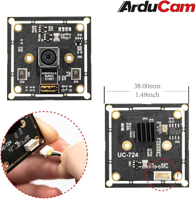 Arducam 16MP Autofocus USB Camera for Computer with Microphone 1/2.8 IMX298 Mini UVC USB2.0 4K Video Webcam with 3.3ft/1m Cable for Windows Linux Android and Mac OS