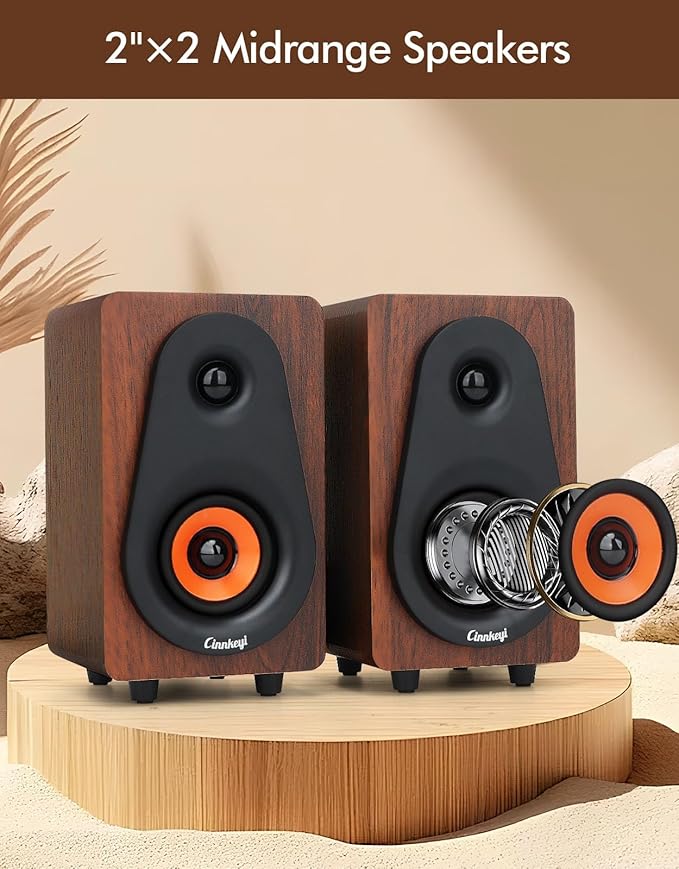 【2026 Update】 USB 2.1 Computer Speakers with Subwoofer 3.5mm/USB Input Pc Speakers with Subwoofer PC/Line-in/Bluetooth Modes Stereo Sound Ideal for Desktops and Laptops