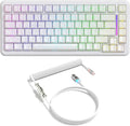 ATTACK SHARK X82 PRO HE Magnetic Gaming Keyboard8KHz Polling RateAdjustable Actuation Rapid TriggerTri-Mode Wireless PC Keyboard with 5000mAh BatteryCloud/Software Driver for Win/MacWhite Line